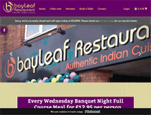 Tablet Screenshot of bayleafrestaurant.co.uk